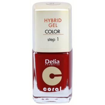 Delia Cosmetics Coral Nail Enamel Hybrid Gel lac de unghii sub forma de gel culoare 01  11 ml