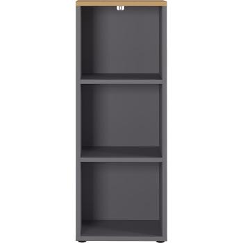 Bibliotecă gri antracit cu aspect de lemn de stejar 45x120 cm Agenda – Germania