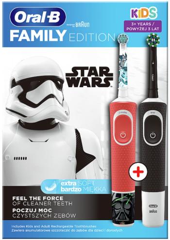 Oral B Set periuțe de dinți electrice Vitality D100 Cross Action Black + D100 Star Wars Family Pack