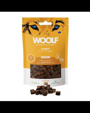 WOOLF Soft Cubes Rabbit Monoprotein 100g cubulete moi de iepure, pentru caini