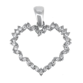 Brilio Silver Pandantiv din oțel cu cristal Romantic {{Inima} PENT023