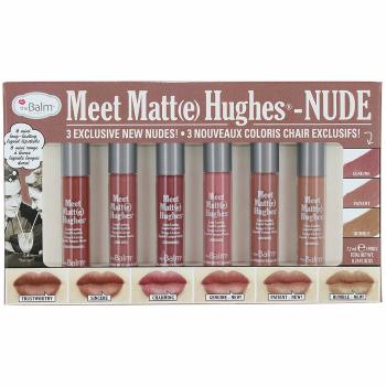 theBalm Set de 6 rujuri lichide de lungă durată Meet Matte Hughes - Nude # 8