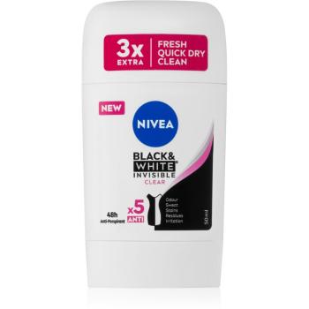 Nivea Black & White Invisible Clear antiperspirant puternic 50 ml