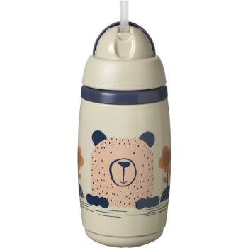 Tommee Tippee Superstar Insulated Straw cană termoizolantă cu pai pentru copii 12m+ Grey 266 ml