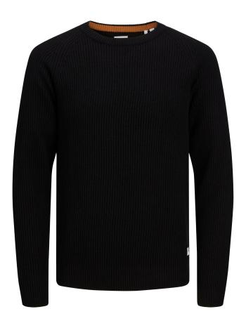 Jack&Jones PLUS JJPANNEL Pulover pentru bărbați cu ajustare normală 12220814 Black 4XL