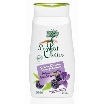 Le Petit Olivier Cabină de duș Cream Blackberry și violet 250 ml