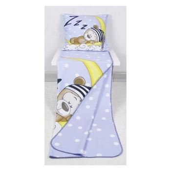 Set pătură și față de pernă  pentru copii albastru-deschis 85x125 cm – OYO kids