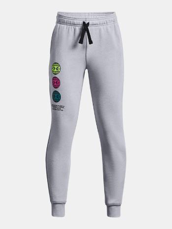 Under Armour UA Rival Flc Anaml Pantaloni de trening pentru copii Gri