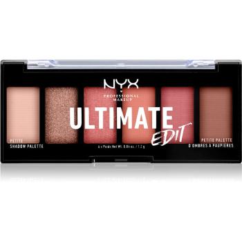 NYX Professional Makeup Ultimate Edit Petite Shadow paletă cu farduri de ochi culoare 01 Warm Neutrals 6x1.2 g