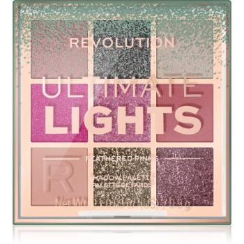 Makeup Revolution Ultimate Lights paletă cu farduri de ochi culoare Pinks 8,1 g