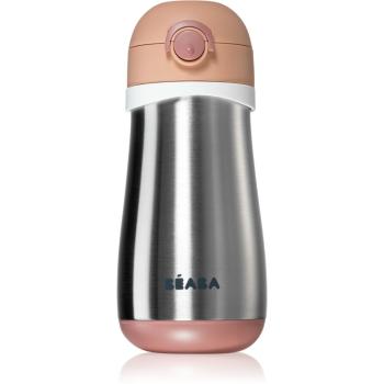 Beaba Stainless Steel Bottle With Handle cană termoizolantă Old Pink 350 ml