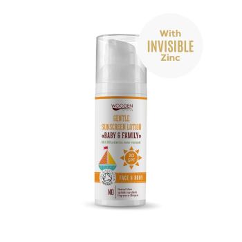 WoodenSpoon Loțiune de corp cu protecție solară Baby & Family SPF 30 50 ml