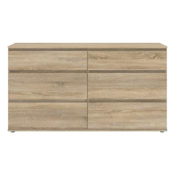 Comodă în culoare naturală joasă cu aspect de lemn de stejar 153x84 cm Nova – Tvilum