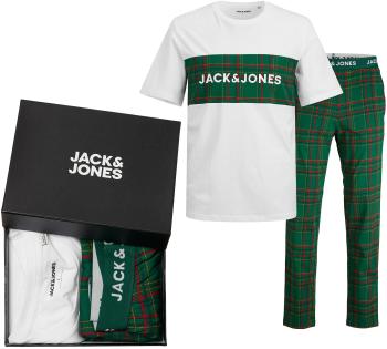 Jack&Jones Pijamale pentru bărbați JACJJ Standard Fit 12246380 White M