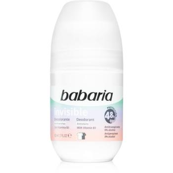 Babaria Deodorant Invisible antiperspirant roll-on impotriva petelor albe si galbene 50 ml