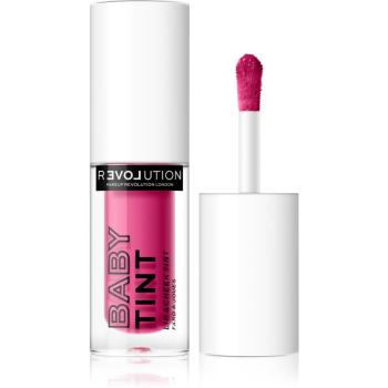 Revolution Relove Baby Tint blush lichid și luciu de buze culoare Fuchsia 1,4 ml