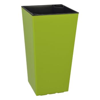 Ghiveci de flori adecvat pentru exterior Gardenico Elise, înălțime 36 cm, verde mazăre mat