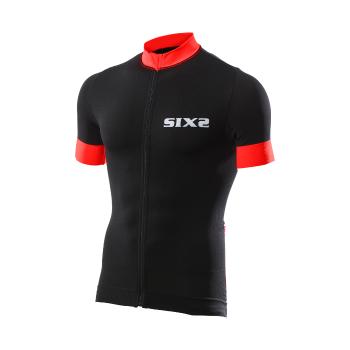 Six2 BIKE3 STRIPES tricou - black/red 