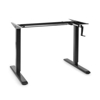 OneConcept Multidesk, birou reglabil în înălțime, manual, 73-123 cm, negru