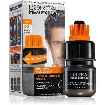 L’Oréal Paris Men Expert One Twist culoare par cu aplicator pentru bărbați 05 Light Medium Brown 1 buc