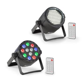 Beamz PLS15, Set V7, stroboscop cu LED-uri PLS25, lumină neagră UV, LED cu lumina reflectoarelor