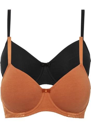 Sutien cupe netede, cu bumbac bio (2buc.)