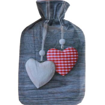 Sticlă termo cu husă din fleece Winter hearts, 2 l