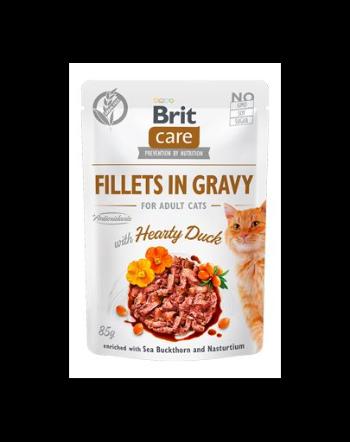 BRIT Care Cat Fillets in gravy, file de rață în sos 85 g
