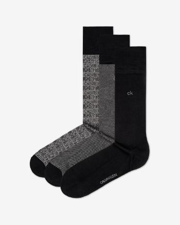 Calvin Klein Set de 3 perechi de șosete Negru Gri