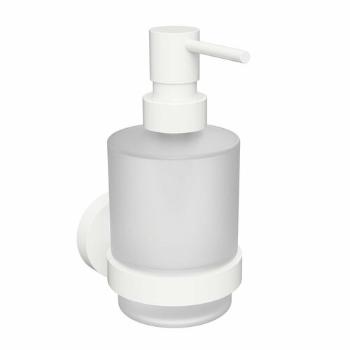 Sapho XR103W X-Round Dispenser de săpun alb 200 ml, sticlă lăptoasă/alb