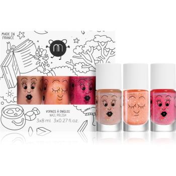 Nailmatic Kids set de lacuri de unghii Falmingo, Peachy, Sissi (pentru copii)