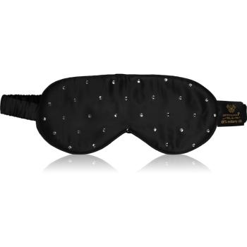 Crystallove Crystalized Silk Eye Mask mască pentru dormit culoare Black 1 buc