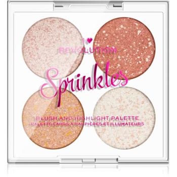 I Heart Revolution Sprinkles paletă de farduri pentru obraji culoare Ice Cream Sundae 4 x 1.5 g