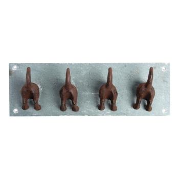 Cuier de perete albastru din metal Dogs – Esschert Design