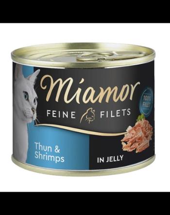 MIAMOR Feline Filets Hrana umeda pisici, cu ton si creveti in aspic 185 g