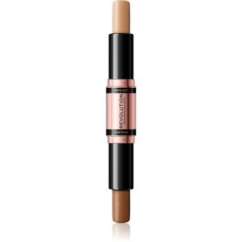 Makeup Revolution Fast Base baton pentru dublu contur culoare Medium 2x4,3 g
