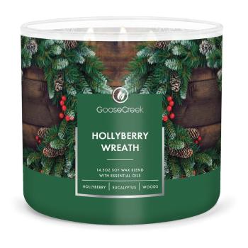 Lumânare parfumată Goose Creek Hollyberry Wreath, timp de ardere 35 h