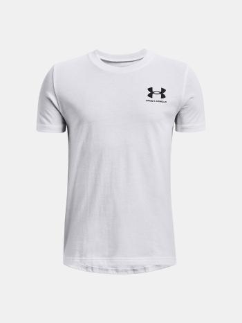 Under Armour UA Sportstyle Left Chest SS Tricou pentru copii Alb