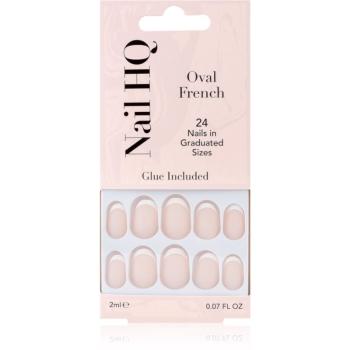 Nail HQ Oval French unghii artificiale 24 buc