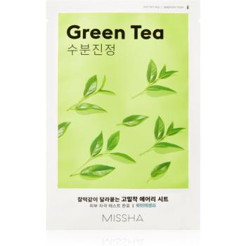 Missha Airy Fit Green Tea mască textilă calmantă cu efect de hidratare 19 g