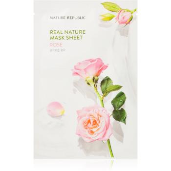 NATURE REPUBLIC Real Nature Rose Mask Sheet mască textilă revitalizantă 23 ml