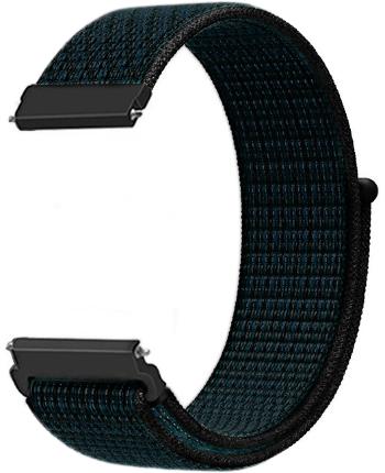 4wrist Curea din textil pentru Apple Watch - Black/Blue 42/44/45 mm