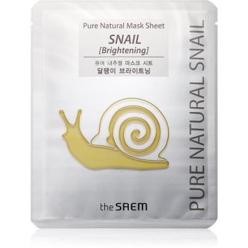 The Saem Pure Natural Snail Mască de iluminare și revitalizare 20 ml