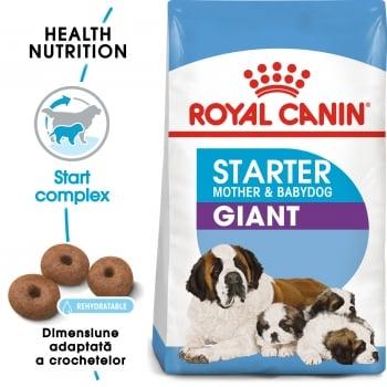 Royal Canin Giant Starter Mother & BabyDog, mama și puiul, pachet economic hrană uscată câini, 15kg x 2