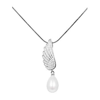 JwL Luxury Pearls Pearl colier cu perle albe și zircon JL0535