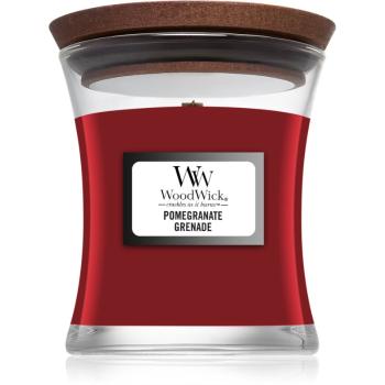 Woodwick Pomegranate lumânare parfumată cu fitil din lemn 85 g