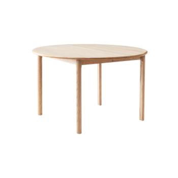 Masă de dining în culoare naturală rotundă extensibilă din lemn de stejar ø 120 cm Noor – Hammel Furniture