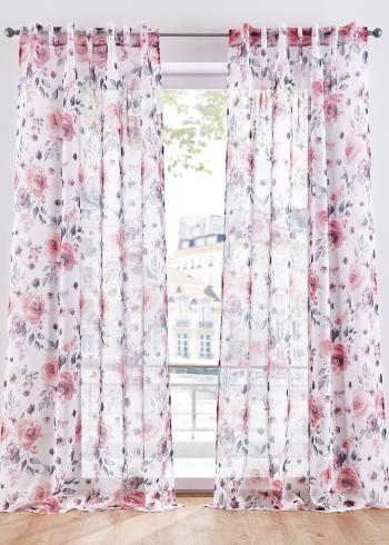 Perdea cu print floral (1buc)