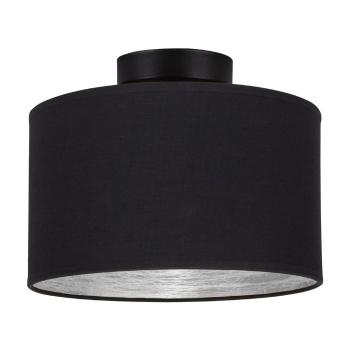 Plafonieră cu detaliu argintiu Bulb Attack Tres S, ⌀ 25 cm, negru