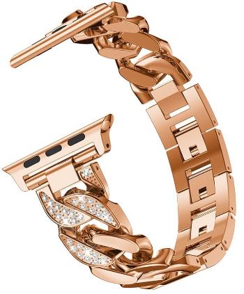 4wrist Curea de oțel Rose gold pentru Apple Watch - 42/44/45 mm